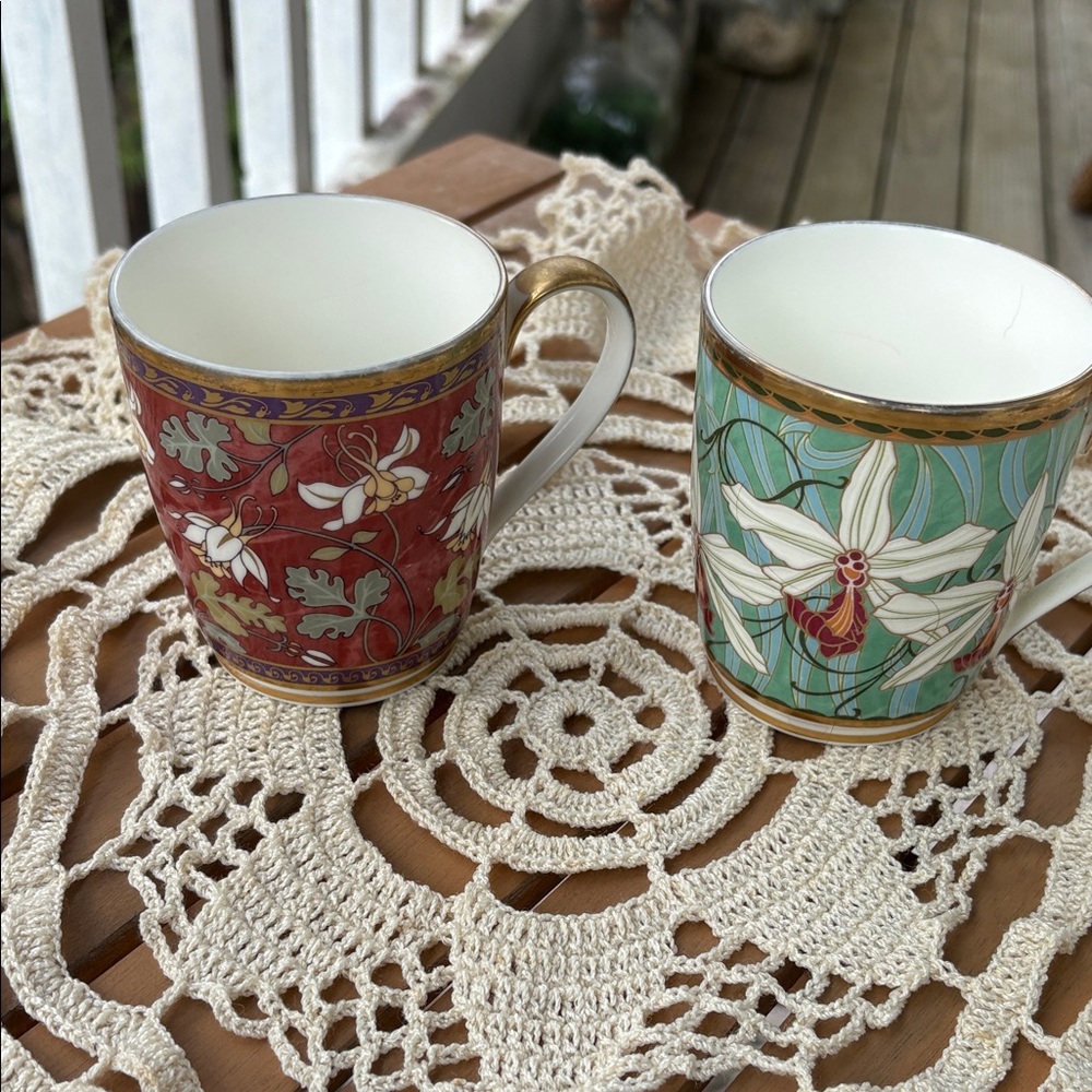 Vintage 2 Noritake Japan Bone China Mugs